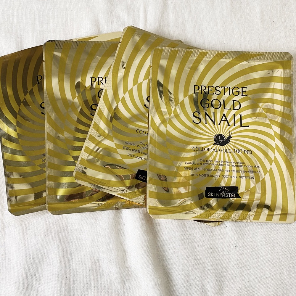 4 pcs Prestige Gold Snail Sheet Mask